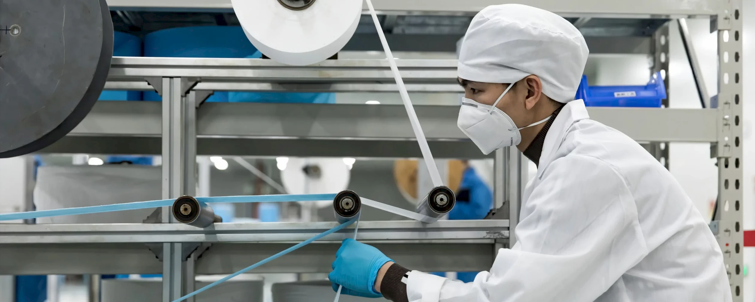 Employee at the production line