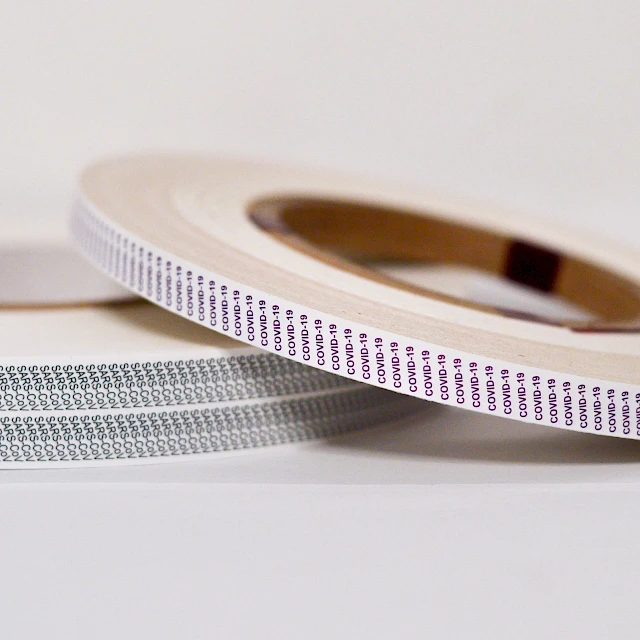 Covid 19 printed cover tape rolls