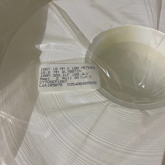 Cytosep 1667 white roll in bag label
