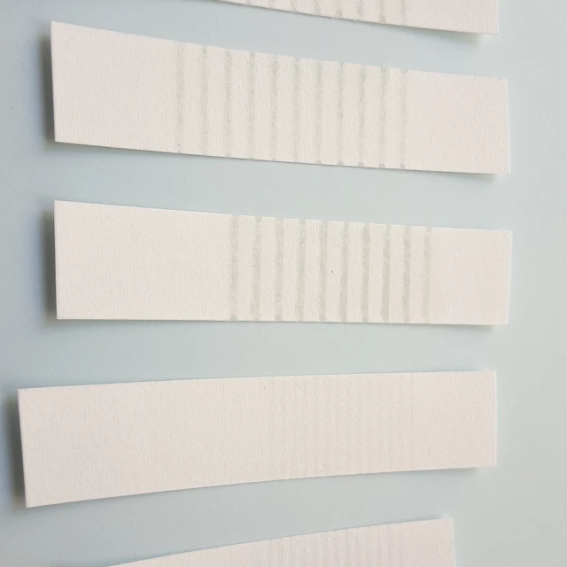 Embossed white pads five