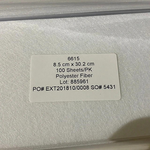 Grade 6615 polyester fiber sheets label