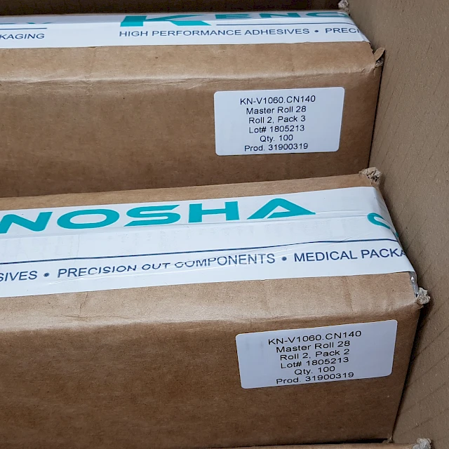 Kenosha shipping cartons labels
