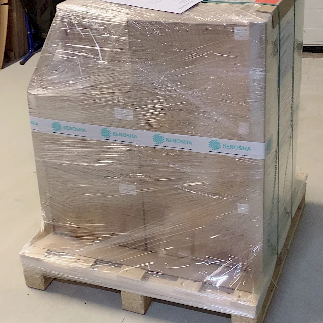 Kenosha taped pallet stretch wrapped