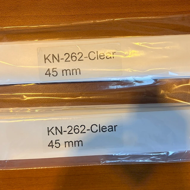 KN 262 clear strips in zip bag