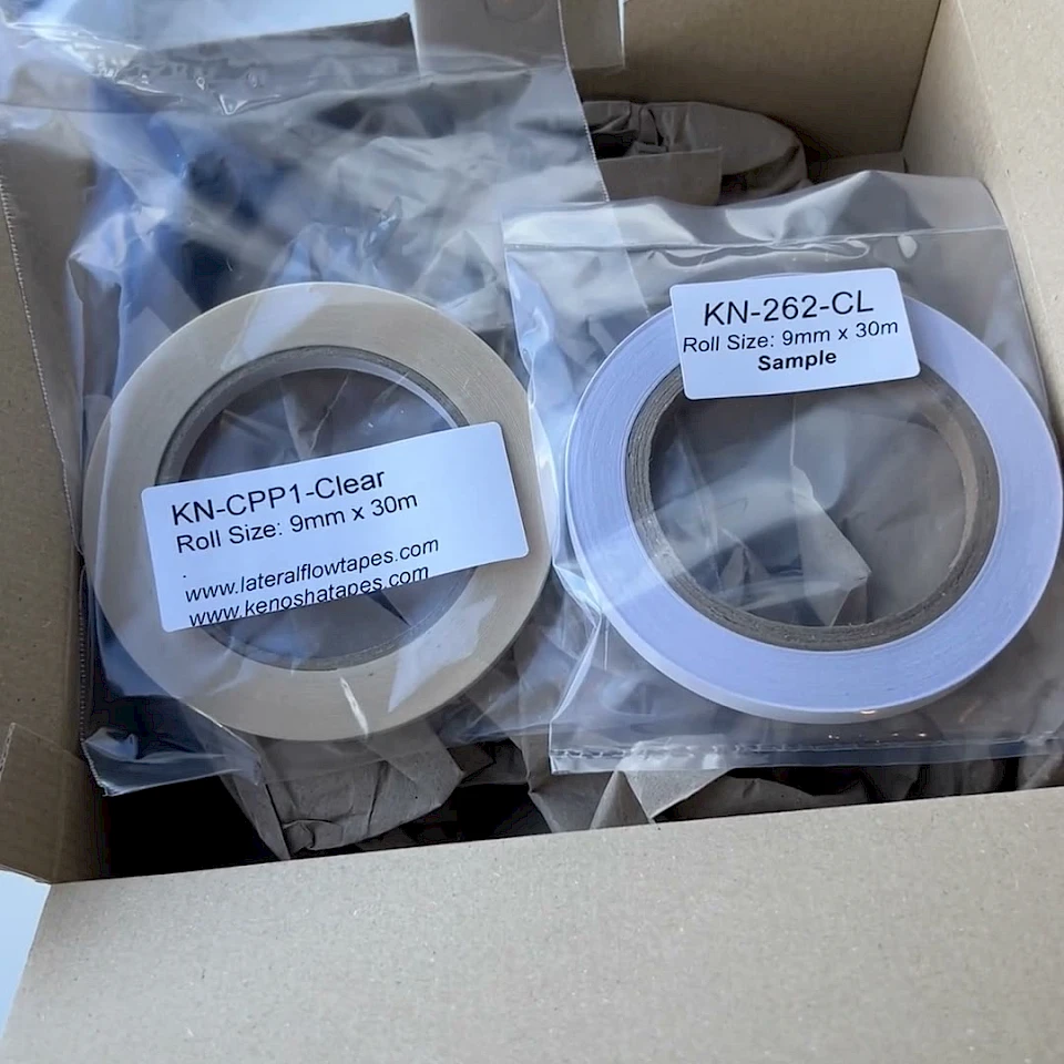 KN cpp1 clear and KN 262 tape sample bags