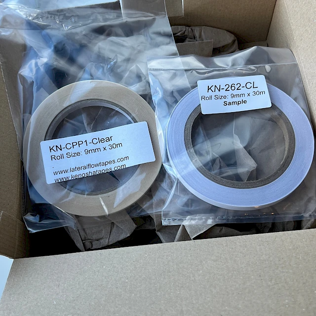 KN cpp1 clear and KN 262 tape sample bags