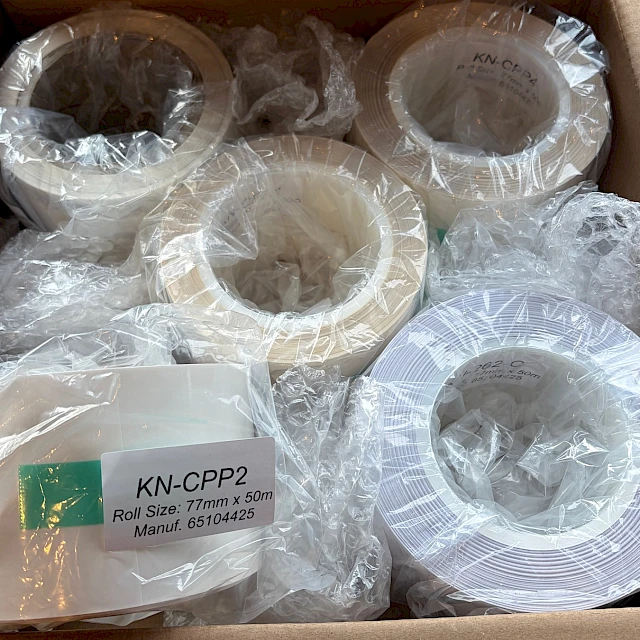 KN cpp2 tape rolls bagged in carton