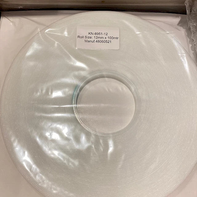 KN roll in box with label
