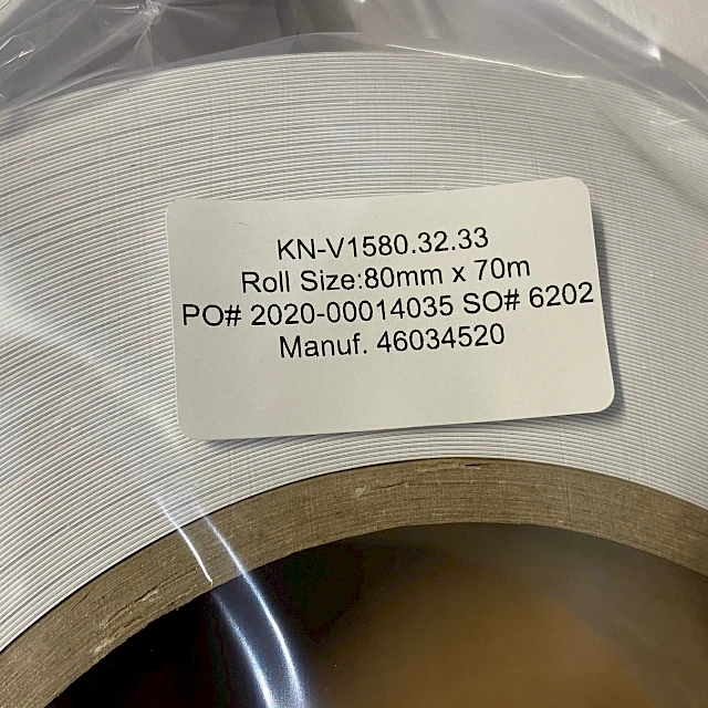 KN v1580 roll label 80mm x 70m
