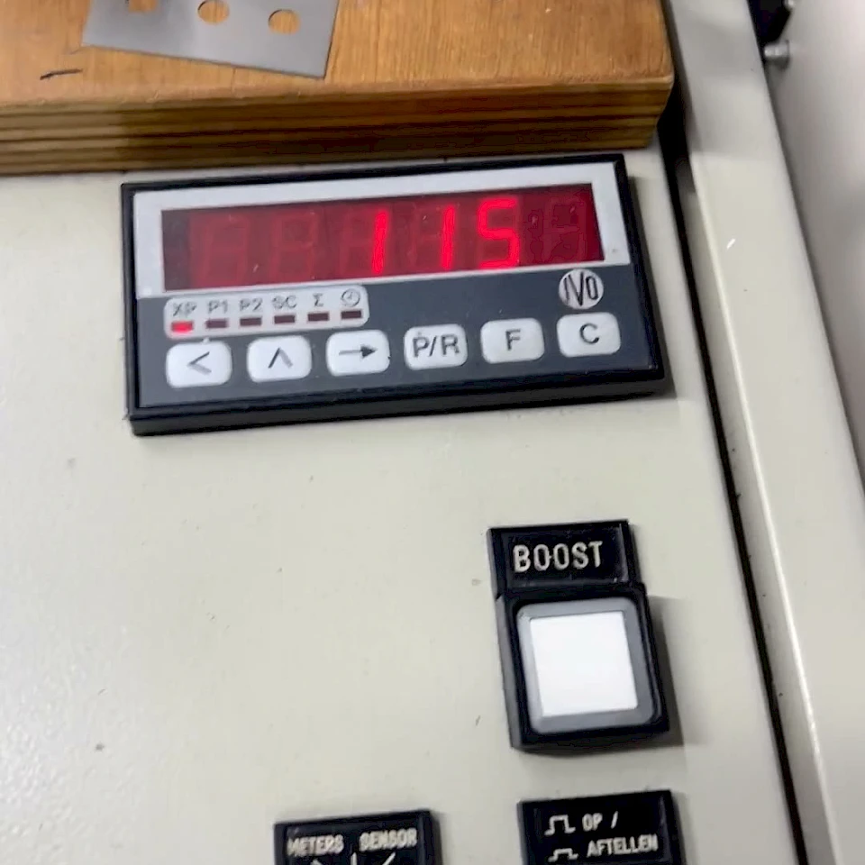 Machine control panel meter counter and buttons