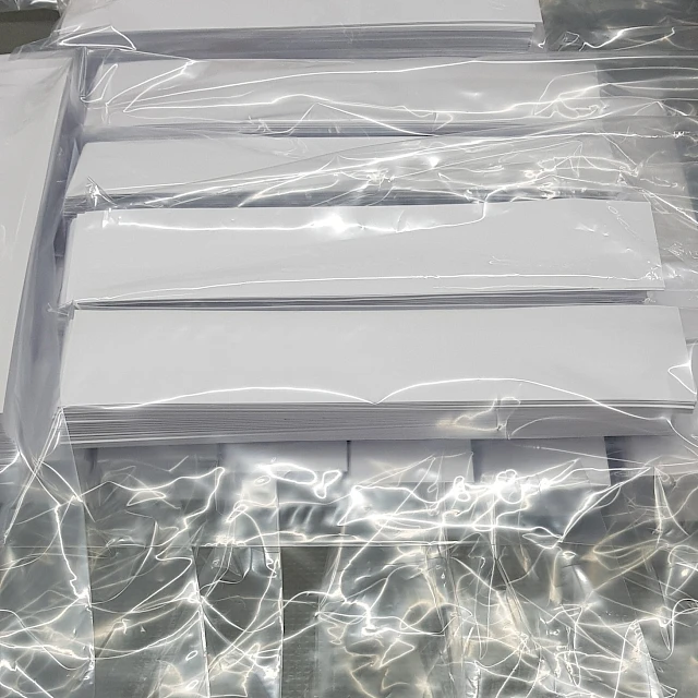 Packed sheets in plastic bags