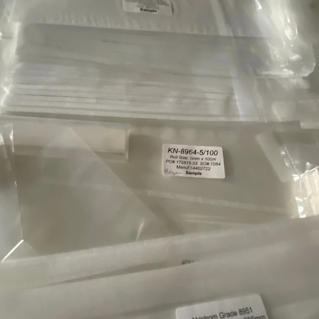 Pile of labelled sample strip bags