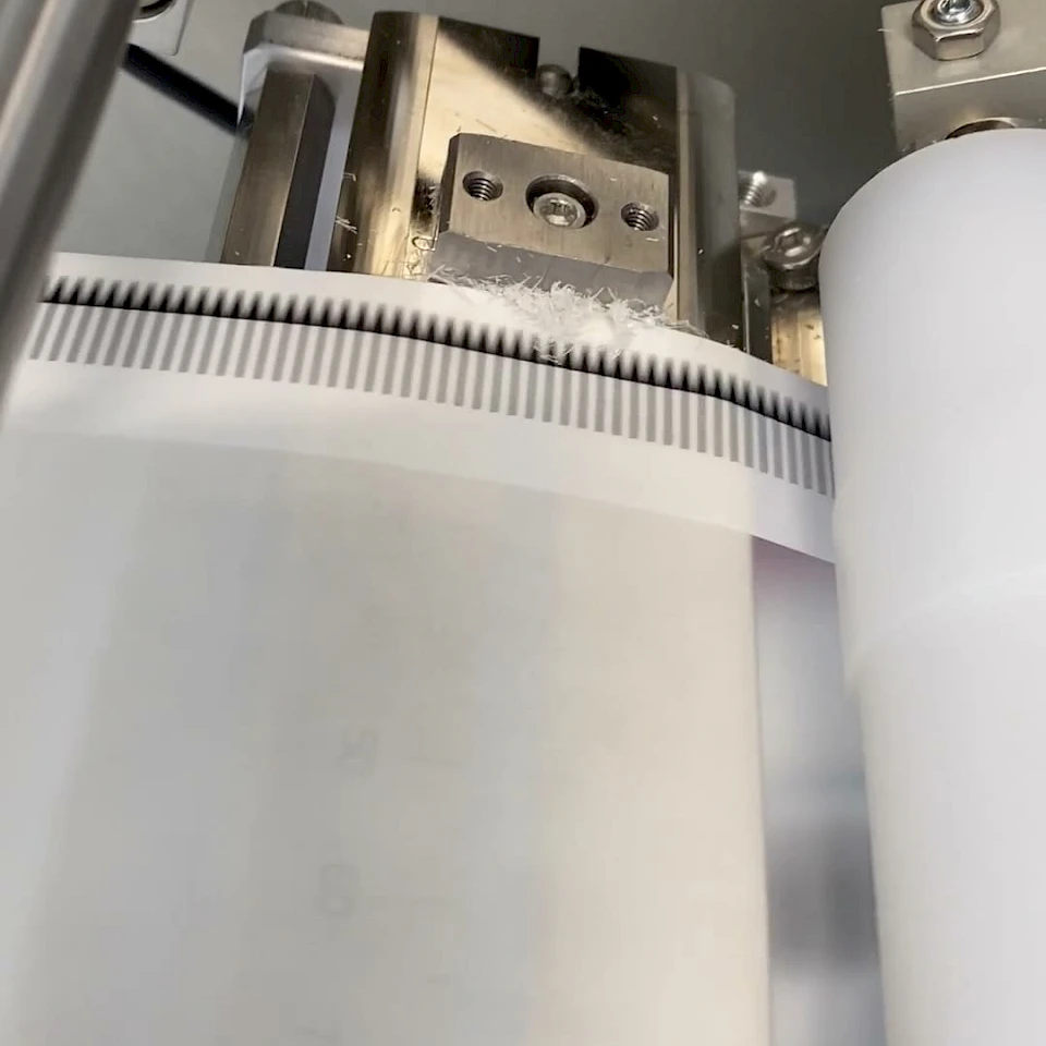 Printed web running through machine guide