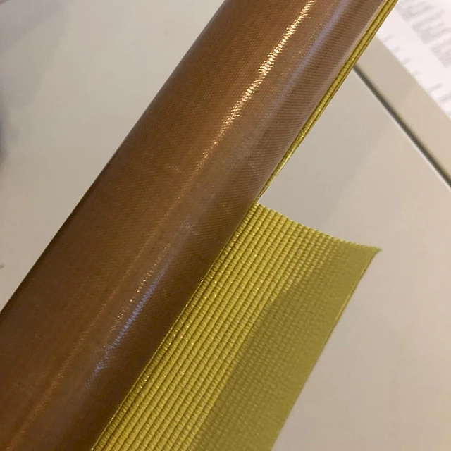 Ptfe coated roller with yellow mesh