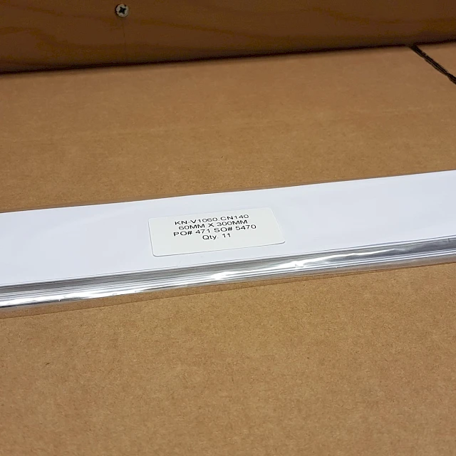Single labelled poly bag of white cards