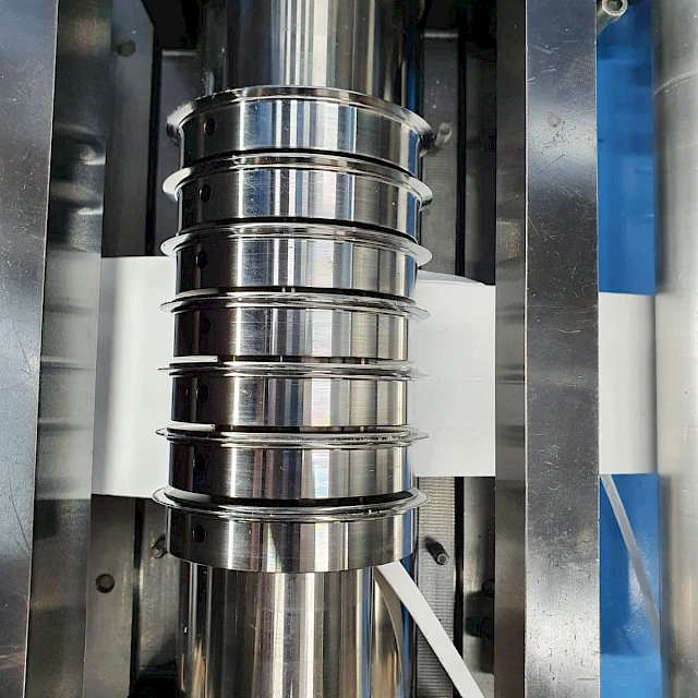 Slitting knives closeup