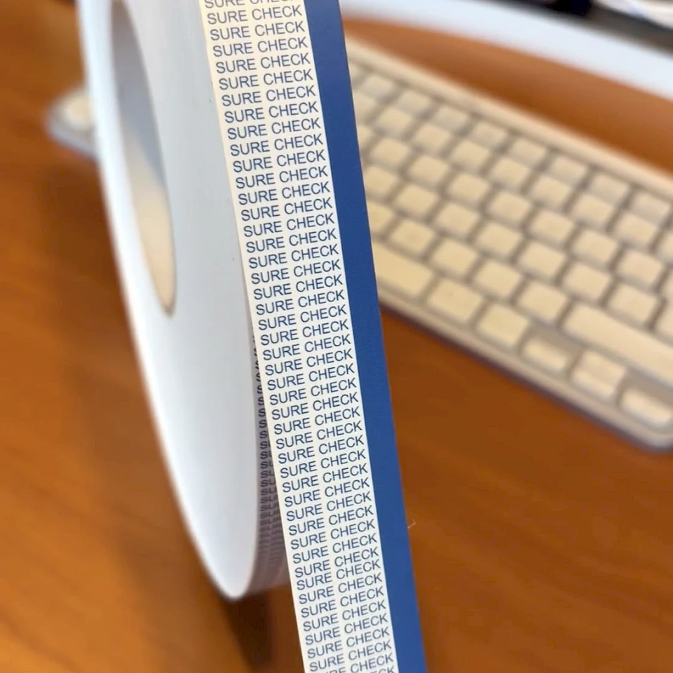 Sure check printed cover tape roll