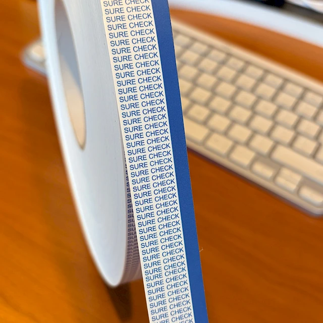 Sure check printed cover tape roll