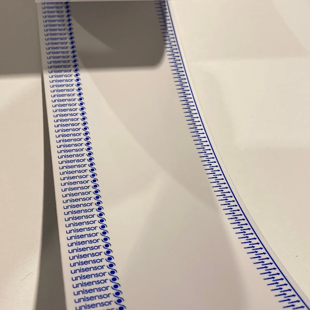 Unisensor printed tape unrolled