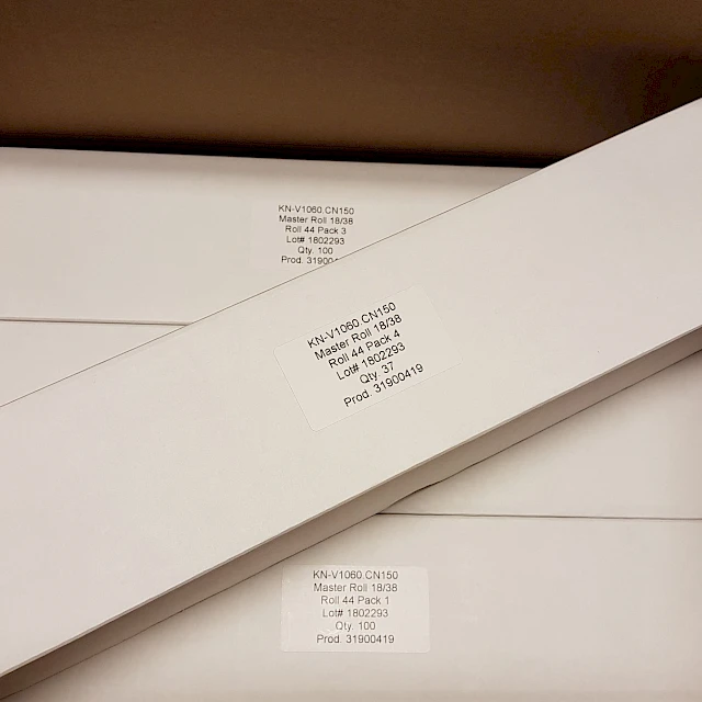 White product boxes loose in carton