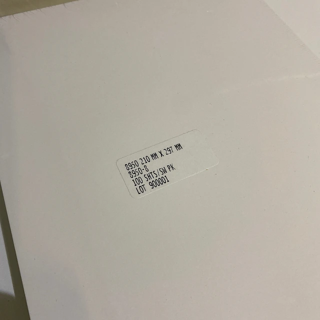 White sheet pack 8950 label