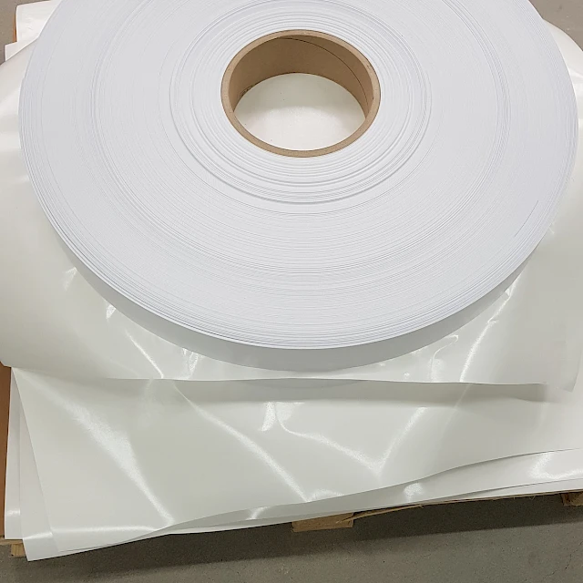 White slit roll on sheet